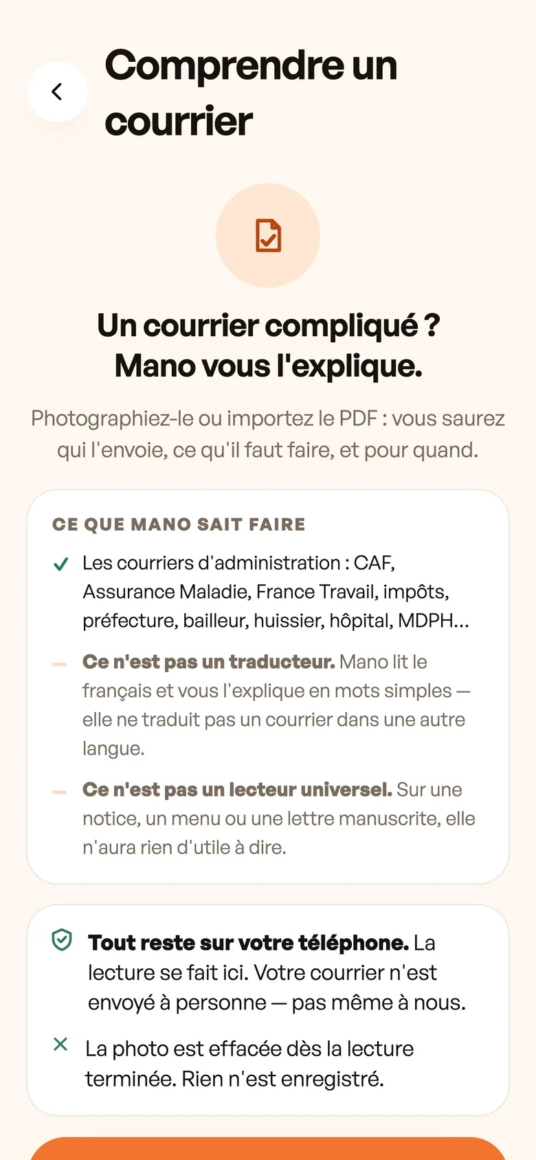 Comprendre un courrier : photographier la lettre, l'essentiel en clair